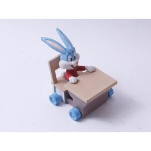 Tiny Toons, Buster Bunny, Blue Rabbit, Wheeled School Desk, 3", Figure, Vehicle,